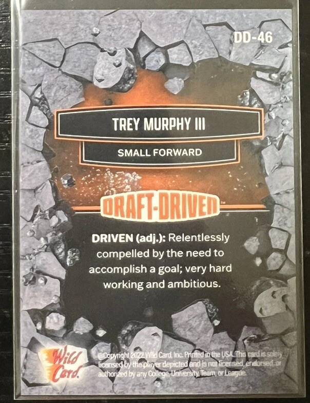 2021-22 Wild Card Alumination Orange Draft-Driven Trey Murphy III #DD-46 - Image 2 of 2