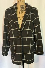HAVE Los Angeles women  s Coat Black Blazer Jacket Medium Buttons Collared K45