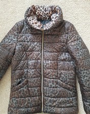 Avon Ladies Puffer Jacket Coat 10-12 Leopard Print