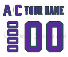 Manitoba Moose Customized Number Kit for 1994-1996 White Uniform