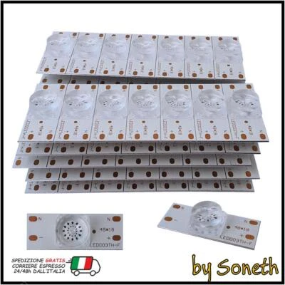 SONETH LED SMD 3V PER RETROILLUMINAZIONE BARRA STRISCIA TV 32" 85" UNIVERSALE 48 x 18mm