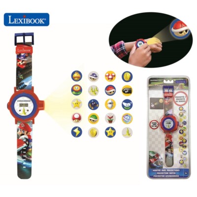 Super Mario Kinder verstellbare Uhr Bilder Projektion Lexibook DMW050NI