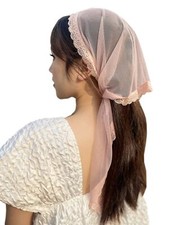 Triangle Chapel Veil Mantilla Lace Headcovering Catholic Latin Mass M15 Dust...