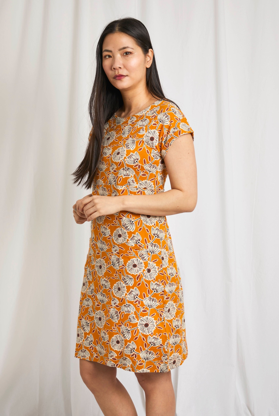 SIZES 8-20, RRP £45 Weird Fish Tallahassee Organic Cotton Printed Day Dress image 2