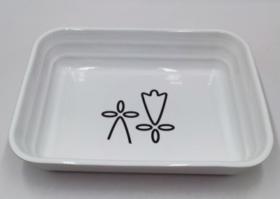 Auflaufform 33 cm Keramik Esprit de Cuisine Rechteckig Weiß  Made in France
