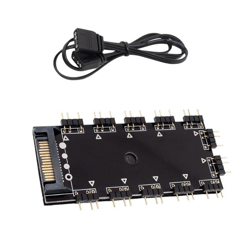 ARGB Splitter 5V 3Pin mit SATA Port LED Splitter Hub für LED Controller - Afbeelding 2 van 11