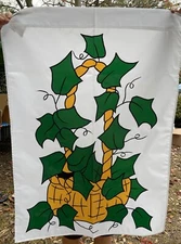Ivy Basket Seasonal Flower Welcome Handmade Large Flag