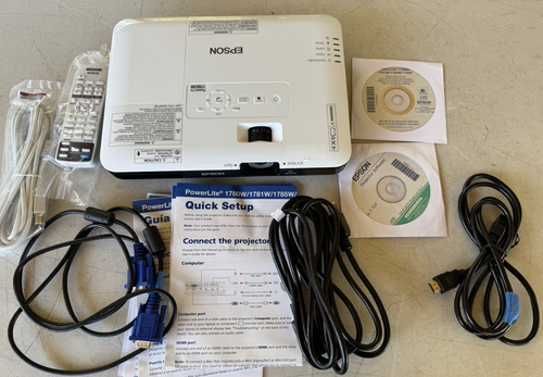 Epson PowerLite 1780W 3LCD Projector With 222 Hours - Afbeelding 2 van 11