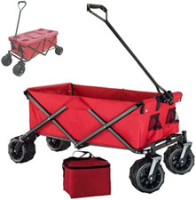 CARRELLO PIEGHEVOLE DA SPIAGGIA GIARDINO MANUALE CON 4 RUOTE PER TRASPOSRTO EXTR