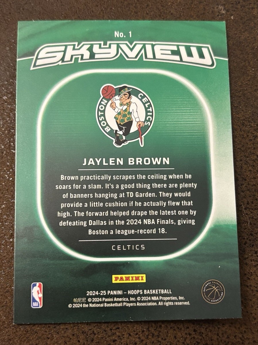 Jaylen Brown RC GD 25枚限定 ジャージナンバー　激レア 2024-25 NBA Hoops Jaylon Tyson Rise 'n Shine Patch RC #RSM
