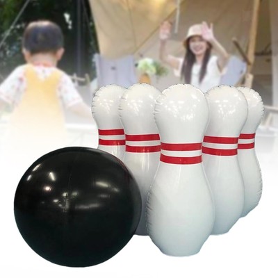 Bowlingset aufblasbares Bowlingset Rasen Bowling Spiele Set Vorschulkind Kind