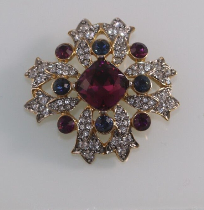 Vintage Kenneth Jay Lane Glass Crystal Rhinestone… - image 9