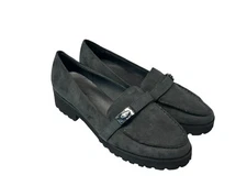 Easy Spirit Waverlie Gray Faux Suede Ornamented Slip On Loafers Size 8M