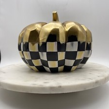 Mackenzie Childs Golden Frost Pumpkin 9 inch diameter