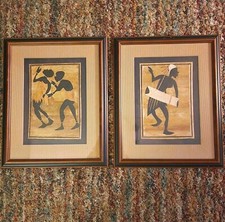 Banana Wood Marquetry African Framed Art
