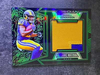 2019 Obsidian Darrell Henderson Volcanic Green Material Rookie Patch /25
