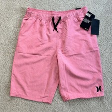 Youth boys Large 12-13 Hurley Hybrid Quick dry Pull on Shorts Faded Coral NWT
