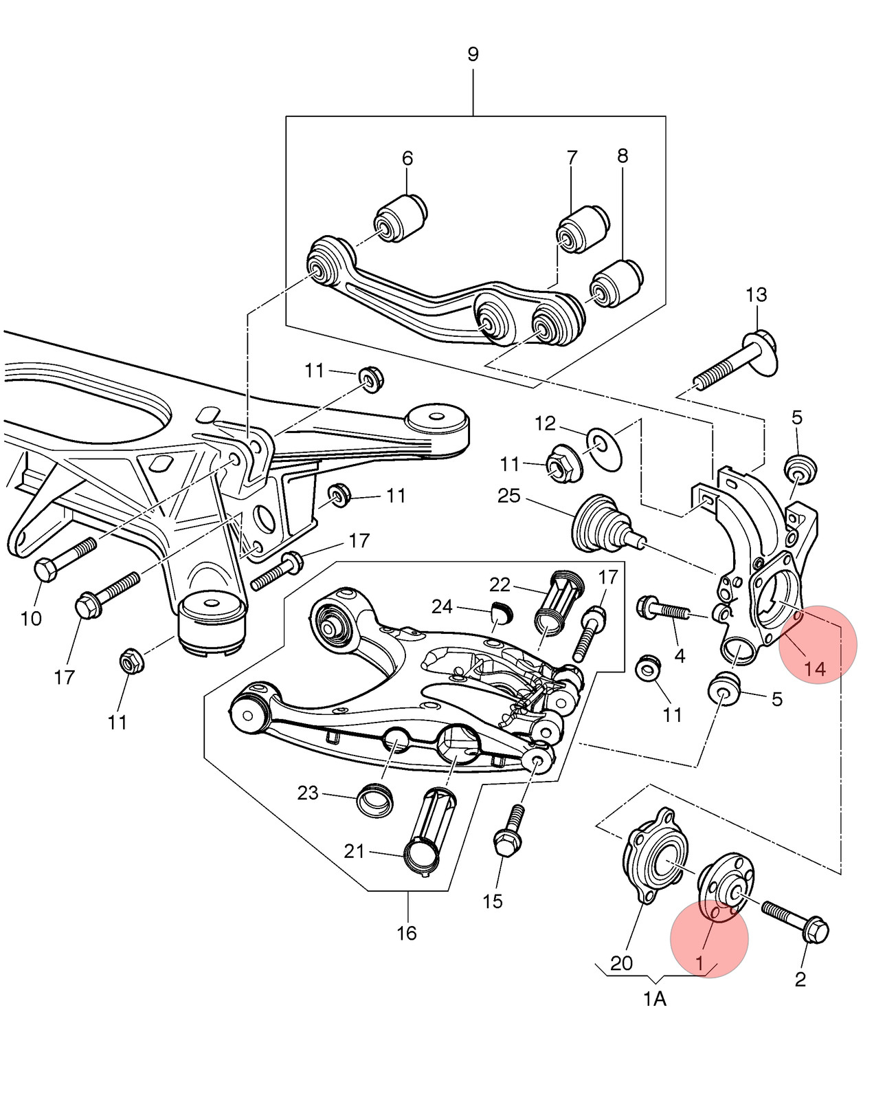 Bentley Continental GT Speed 2007-2011 Rear Right Steering knuckle