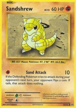 Pokémon Sandshrew EVO-54 Common Englisch Excellent Reverse Holo
