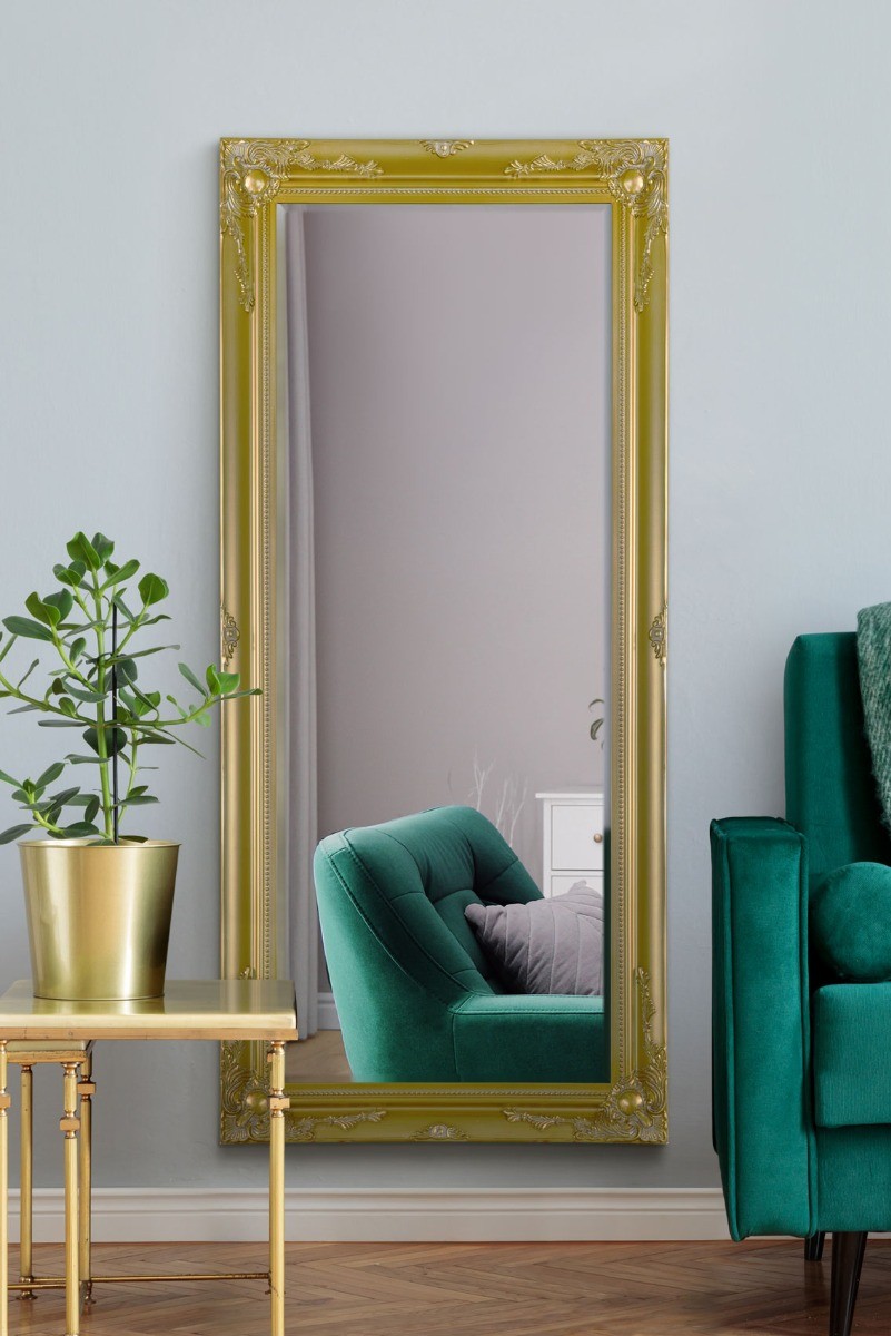 Extra Large Wall Mirror Gold Antique Vintage Full Length 5Ft7x2Ft7 170cm X 79cm