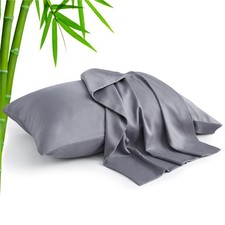 BEDELITE Cooling Pillow Cases for Hot Sleepers  2 Pack Queen  20"X 30"  , Grey