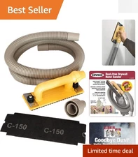 Hyde 09165 Dust-Free Drywall Vacuum Sander with 6-Foot Hose - Efficient & Clean