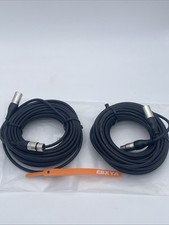 XLR Cable 50ft 2 Pack Balanced Microphone Cable 3 Pin XLR Male to Female