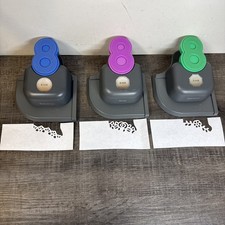 3x We R Memory Keepers Paper Punches Mini 8 Edge Punch Raindrop, Rose, Garland