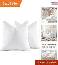 24x24 Euro Pillow Inserts   Set of 2 Feather and Down Filled for Home