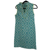Eliza J Women's Dress Size 6 Turquoise Lime Green Geometrica