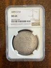 SILVER 1899 O MORGAN SILVER DOLLAR  MS64 NGC