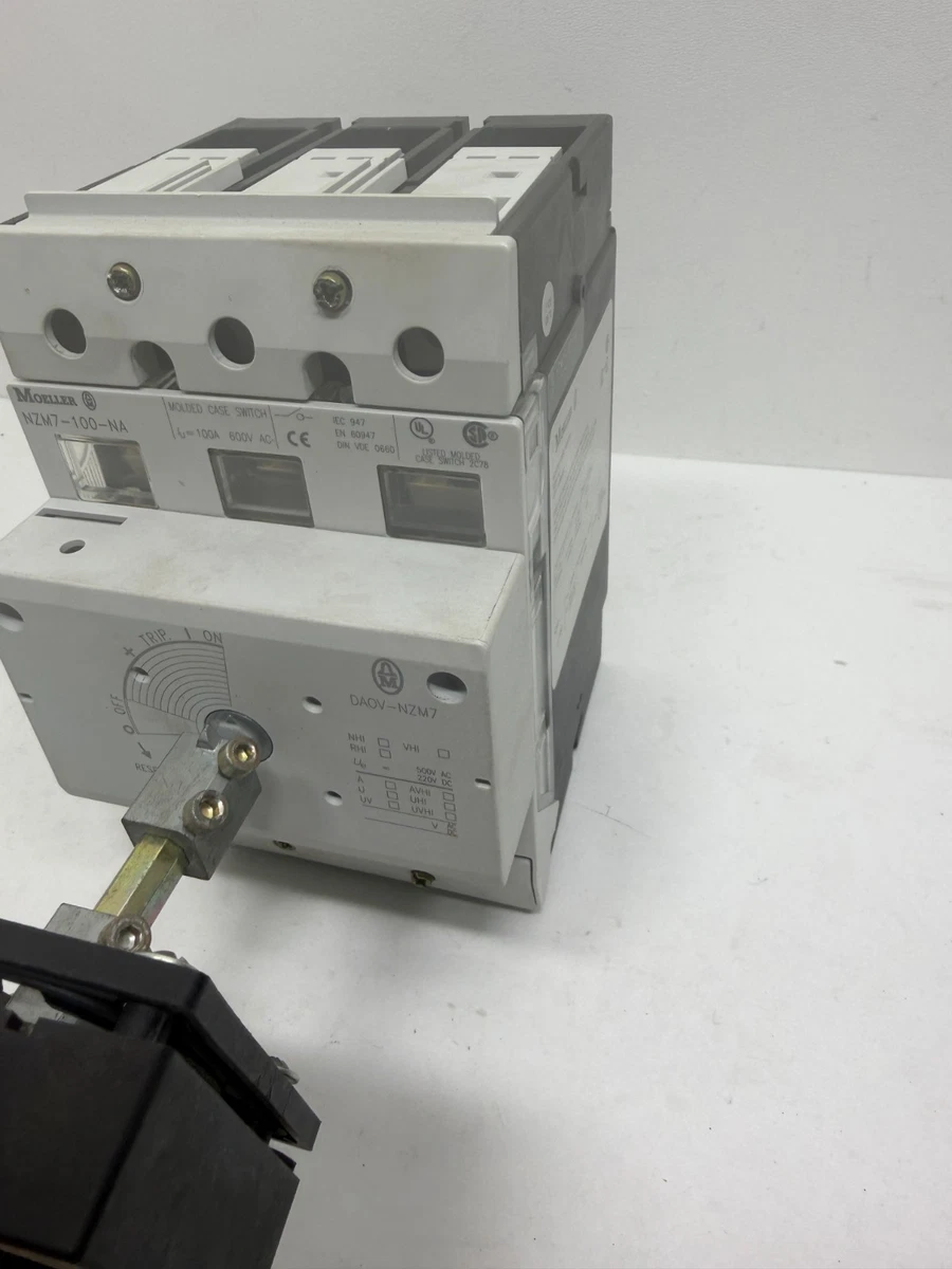 Moeller NZM7-100-NA Molded Case Switch 100A 600V AC DAOV-NZM7 Rotary Handle