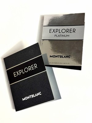 2 Pc Set Montblanc EXPLORER Men s Sample Spray Vials. 2 ml Each NEW