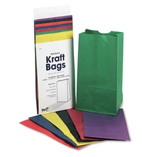 Pacon 72140 6" x 3.63" x 11" Rainbow Bags - Assorted Bright Colors (28/Pack) New