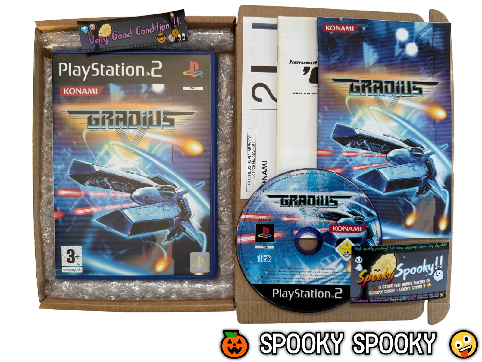 Gradius V PS2 - UK PAL EN MUY BUENA CONDICIÓN CIB con Reg - Embalaje de alta calidad - Rastreado