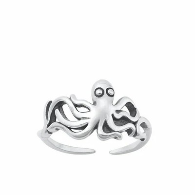 Octopus Toe Ring .925 Sterling Silver