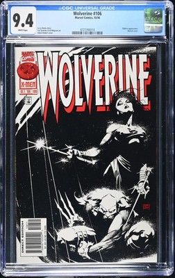     Wolverine #106 CGC 9.4 - Elektra - sketch cover - White Pages   H