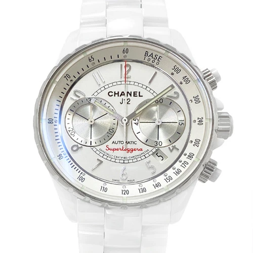 CHANEL J12 SUPERLEGGERA H3410 CERAMICA ACCIAIO INOX QUADRANTE ARGENTO BIANCO 41MM