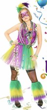Mardi Gras Costume Accessory Set Women Outfit Mardi Gras Tutu Skirt Leg Warmers
