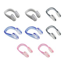 8 Pieces Silicone Waterproof Swimming Nose Clips Reusable Swimming Nose Plug ...