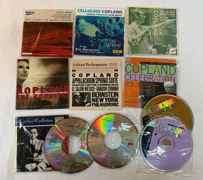 Lot 7 Aaron Copland Albums 9 CDs Leonard Bernstein American Classical No Cases