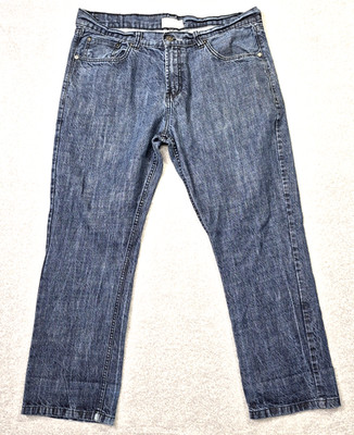 Vintage Ecko Unltd Jeans Mens 40x32 Blue 714 Baggy Wide Leg Straight Fit Y2K