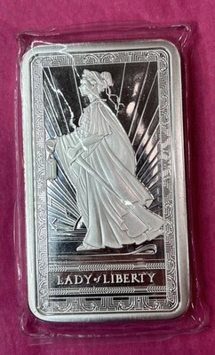10 Oz Silver Bar Pamp Lady Of Liberty Proof Finish .999 Costco