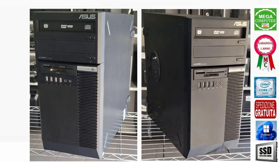 COMPUTER DESKTOP ASUS CPU INTEL CORE i7 4790 RAM 32 GB SSD WIFI WINDOWS 11 - Imagen 1 de 1