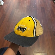 Vintage Team USA Snapback Hat Yellow Black Beige Made In USA