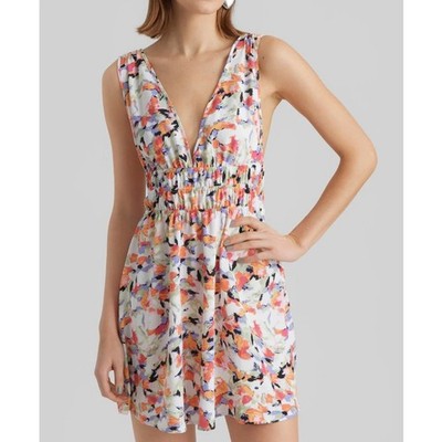 Vero Moda NWT Size S Sleeveless Floral Mini Dress Open Back Vibrant Print NWT
