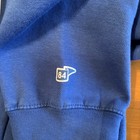 Christopher Newport University Cropped Blue 84 1/4 Zip Sweatshirt With Raw Hem — photo 5