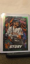 2022 Topps Fire Trevor Story Green Parallel /199 Red Sox #66 SP Foil