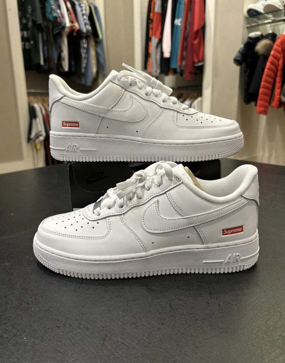 Nike Air Force 1 x Supreme Low Box Logo - White for Sale
