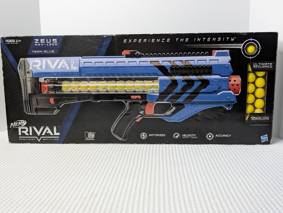 NERF Rival Zeus MXV-1200 Blaster - Blue - B1593 for sale